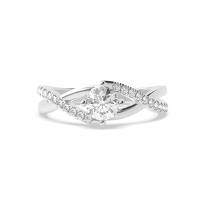 4 prong setting a beautiful round brilliant cut diamond ring with shoulder stone ring