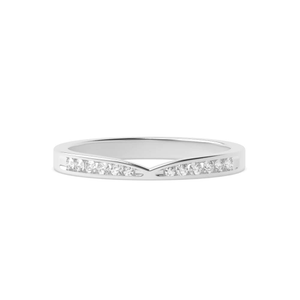 Channel Setting Curved to Fit Diamond Shaped Wedding Band (2.20mm)
