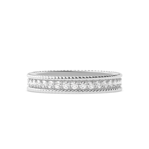Pave Setting Art Deco Vintage Diamond Full Eternity Wedding Band (3.60mm)