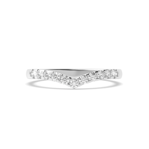 Round Shape 4 Claw Wishbone Wedding Ring (2.00mm)