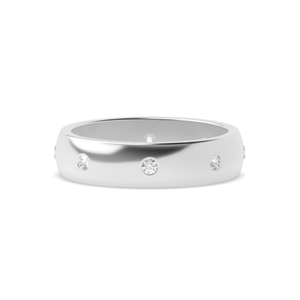 Flush Setting Classic Diamond Set Diamond Wedding Ring (Available in 3mm,4mm & 5mm)