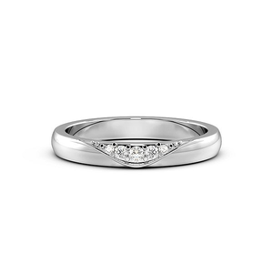 Pave Setting Modern Womens Diamond Wedding Rings (2.1Mm)