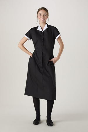 SJ Women's Housekeeping Dress, Black