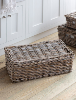 Bembridge Basket & Lid - Rattan, Natural, Medium