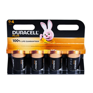 Duracell PLUS D LR20/MN1300 Batteries 4 Pack