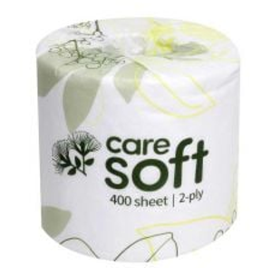 Care Soft Conventional Toilet Roll 2 Ply 400 Sheets Per Roll - Carton of 48 Rolls
