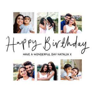 Moonpig Have A Wonderful Day Minimal Photo Upload Birthday Card