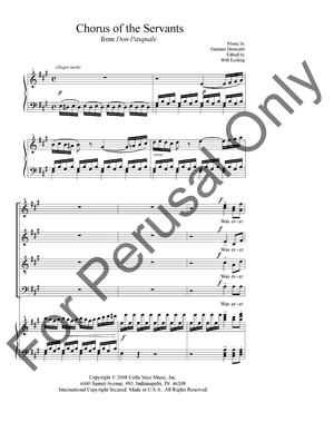 Chorus of the Servants-Don Pasquale - SATB