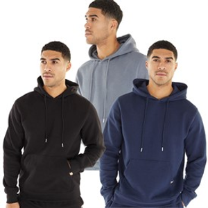 JUICE Mens Grevill Three Pack Hoodies Black/Dark Grey/Navy