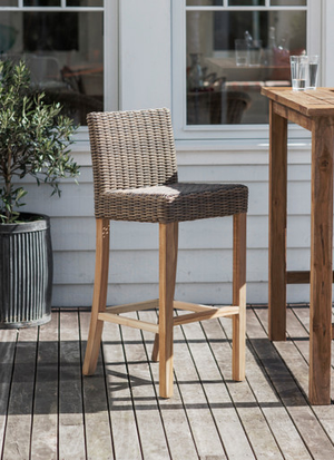 Lymington Bar Stool - Teak, Natural