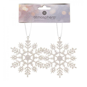 Snow Flake Christmas Decoration - 2 Pack 