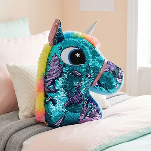 Sequin Unicorn Cushion 35cm