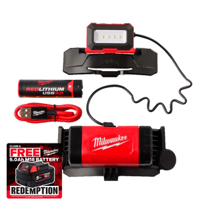 Milwaukee 4933479902 BOLT™ Headlamp 600 Lumens USB Rechargeable with 1x 3.0Ah Redlithium™ USB Battery