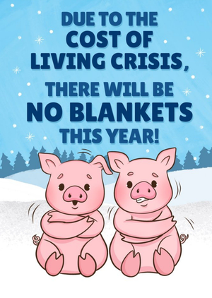 There Will Be No Blankets This Year Christmas Card