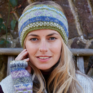 Pachamama Classic Fairisle Headband Olive