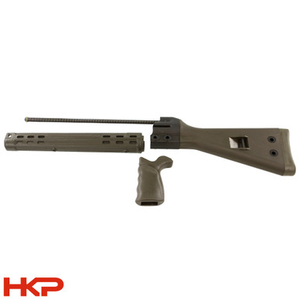 HK91, G3 Buttstock Set with Backplate - OD Green - Hand Picked