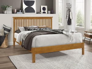Time Living Ascot 5' King Size White Wooden Bed