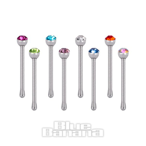 Blue Banana 24 Piece Nose Stud Set (Multicoloured)