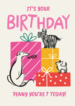 For The Dog Birthday Card