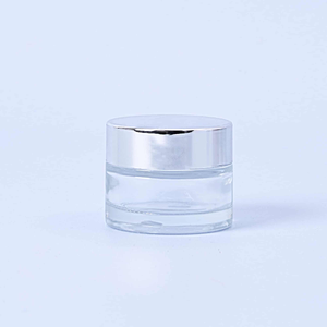 15ml Clear Glass Jar With Silver Lid - Box of 10