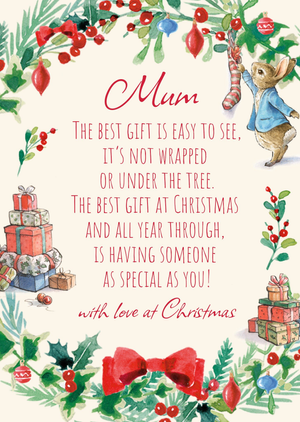 Beatrix Potter Peter Rabbit Christmas Card