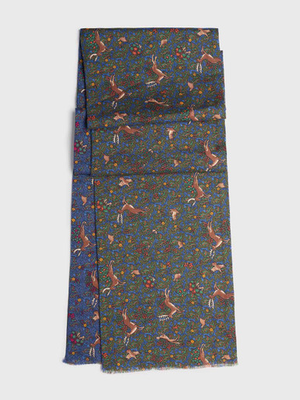 Royal Hart Wool and Silk Stag Scarf