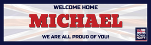 Personalised Welcome Home Banner - Royal Navy - Custom Name