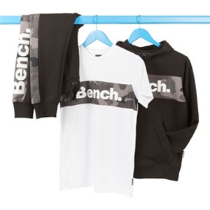 Bench Boys Camulet Three Pack Tracksuit And T-Shirt Set White/Black