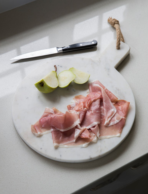 Brompton Marble Chopping Board Round, White
