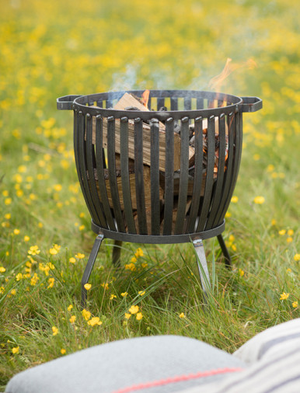 Barrington Fire Pit - Raw Metal, Dark Grey, Small