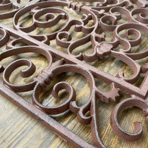 Cast Iron Ornate Door Mat - Rustic