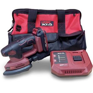 Lumberjack 20V Detail Sander 1x 2Ah Battery, Fast Charger & Carr