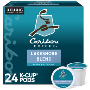 Caribou Coffee Lakeshore Blend K-Cups, Medium Roast – 24 Count