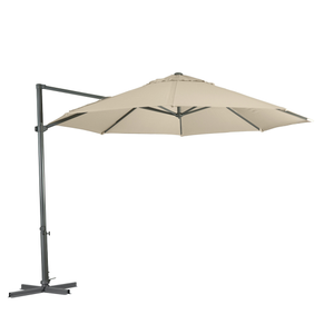 Shelta Pandanus 3.3m Octagonal Cantilever Umbrella-3.3m Octagonal -Sandstone Texture-With Small Resin Base