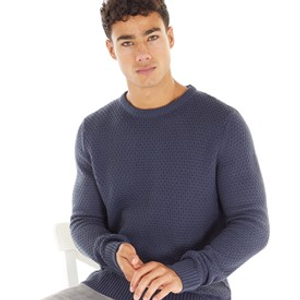 Avant Garde Mens Tanka Crew Neck Jumper Navy