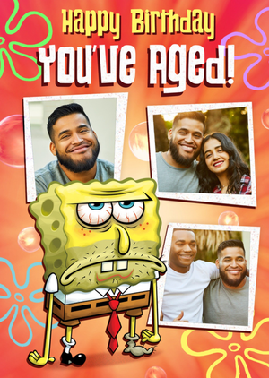 SpongeBob SquarePants You've Aged Photo Upload Birthday Card