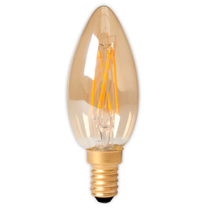 Calex Filament Candle 240V 3.5W (25W eq.) E14 Gold 2100K Dimmable