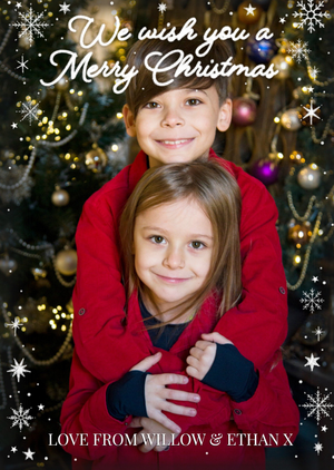 We Wish You A Merry Christmas Photo Upload Card