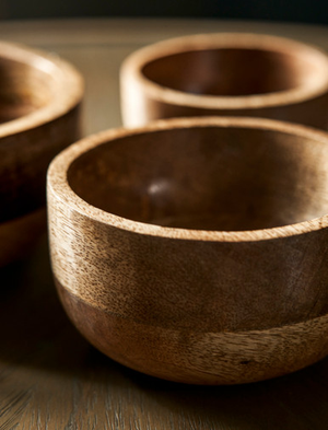 Midford Bowls - Mango Wood, Natural, Set of 3