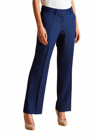 Contemporary Women's Straight Leg Trouser, Unhemmed Length, Blue