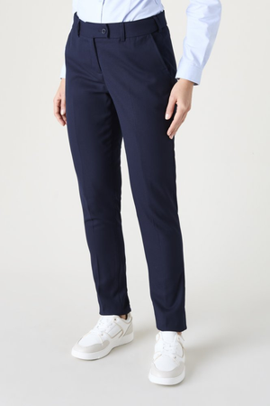 SJ Contemporary Women's Slim Leg Trouser, Tall Length, Navy