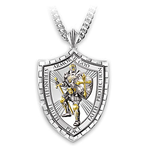 Sculpted The Armor Of God Pendant Necklace