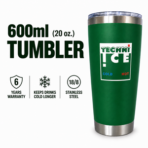 Techni Ice 600ml (20 oz.) Tumbler Emerald Stainless Steel 6 Years Warranty *FRESH STOCK JUST ARRIVED