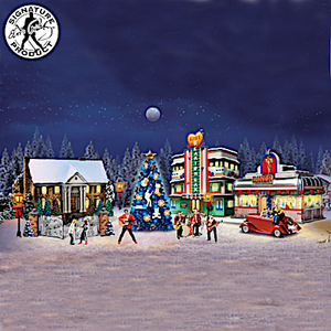 Elvis Rock 'N' Roll Christmas Village Collection