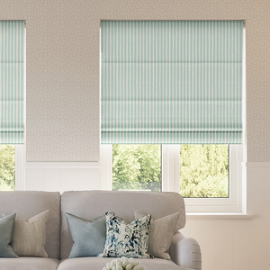 Vintage Stripe, Aqua - Roman Blind