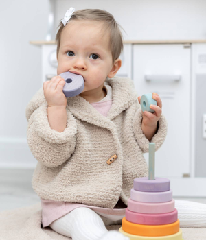 Baby Duffle Coat in Elements Colours Clouds DK