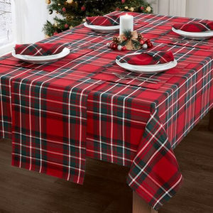 CHRISTMAS CHECK 160x183cm Table Cloth