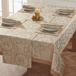 DAMASK MEDALLION GOLD 160x230cm Table Cloth