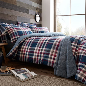 DOUBLE DUVET COVER Brushed Cotton Matthews Check