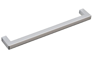 Square Cabinet Pull Handle 10 x 139 mm Polished Chrome Plate